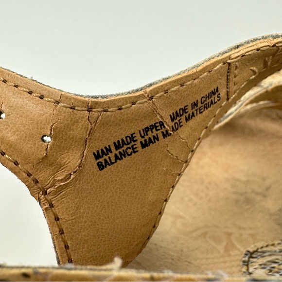 B.O.C. Wedge Platform Sandals Women's Size 8 Animal Snake Print - Picture 10 of 12